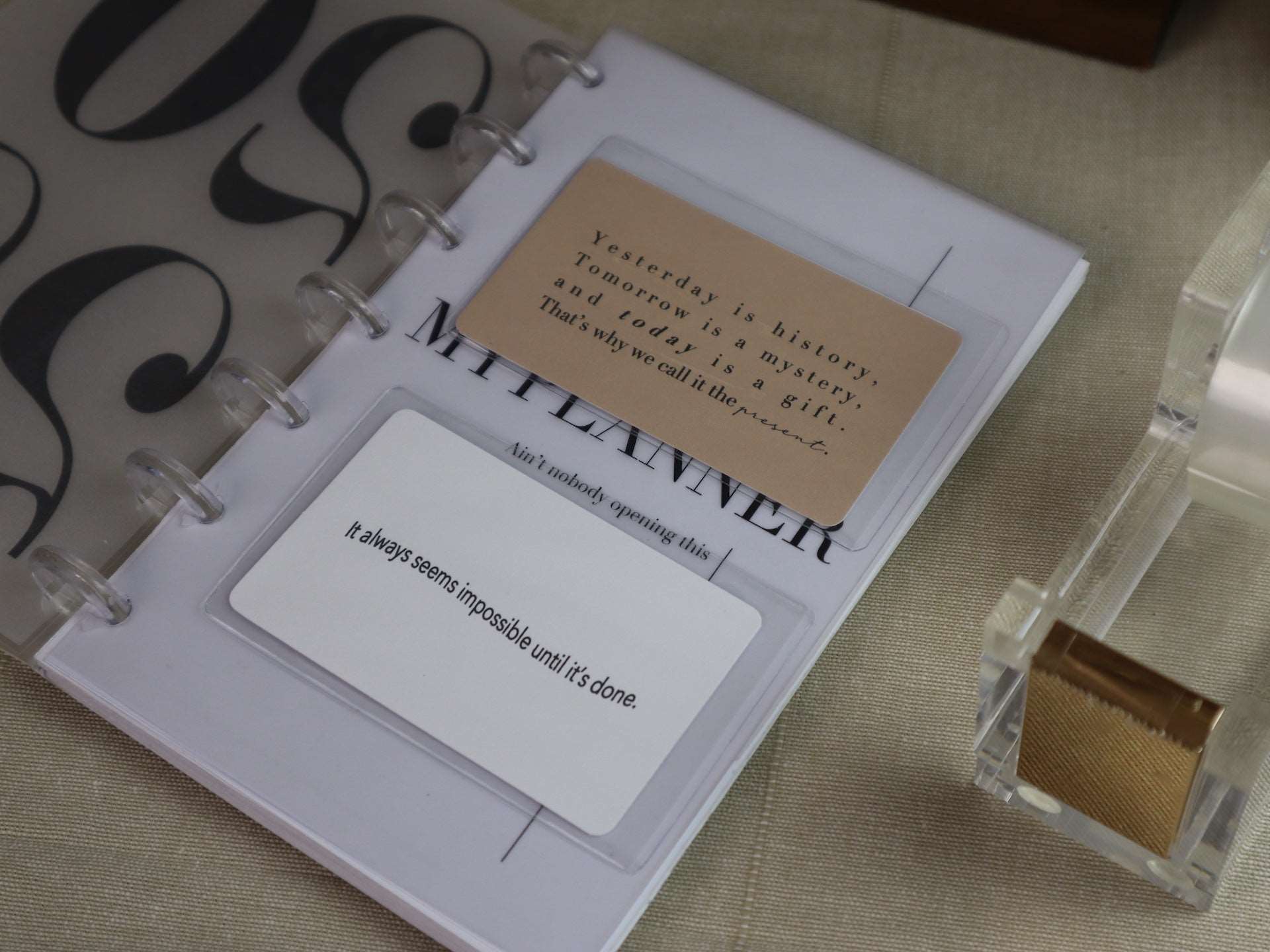 Clear Card Holder with 2 Pockets