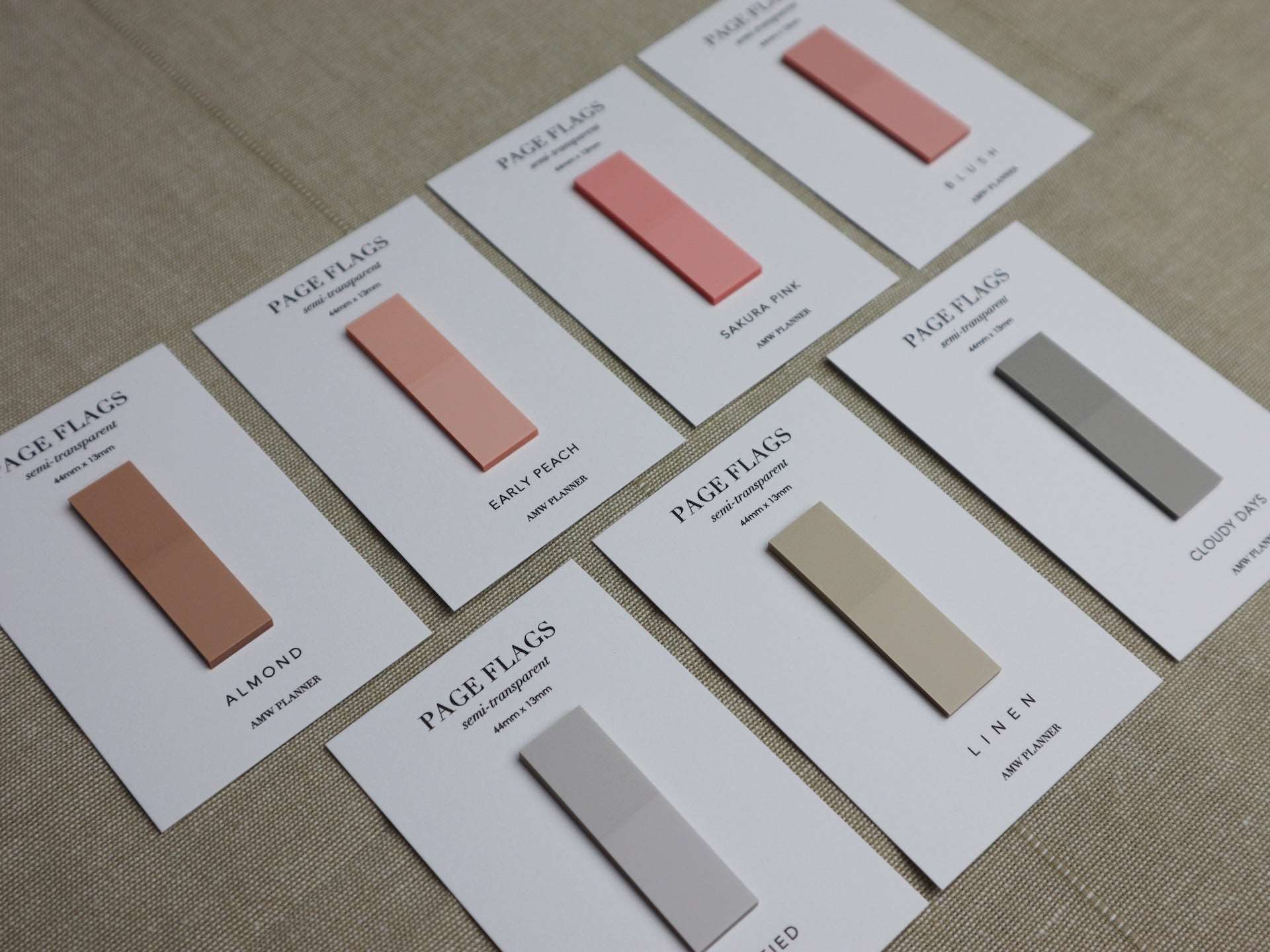 Transparent Page Flags | Sakura Pink