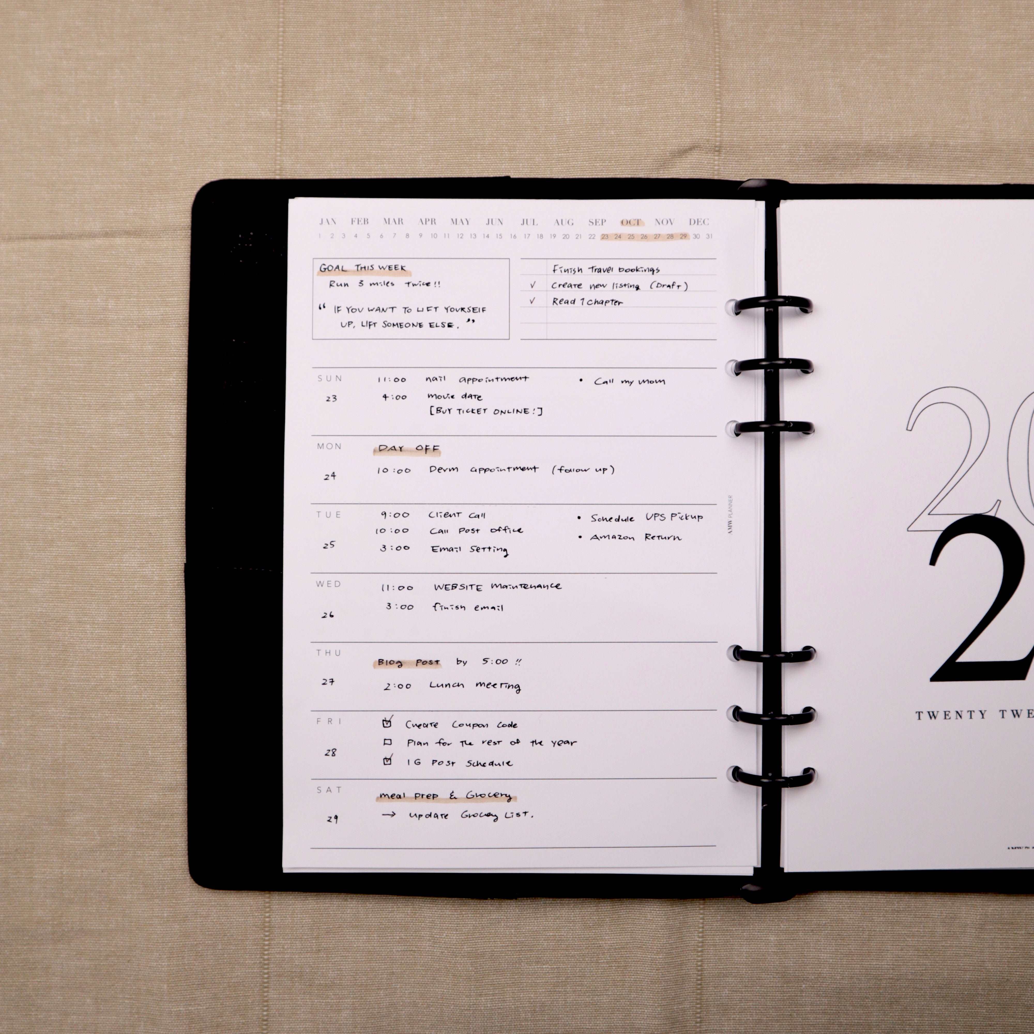 Weekly Planner On One Page Style.2