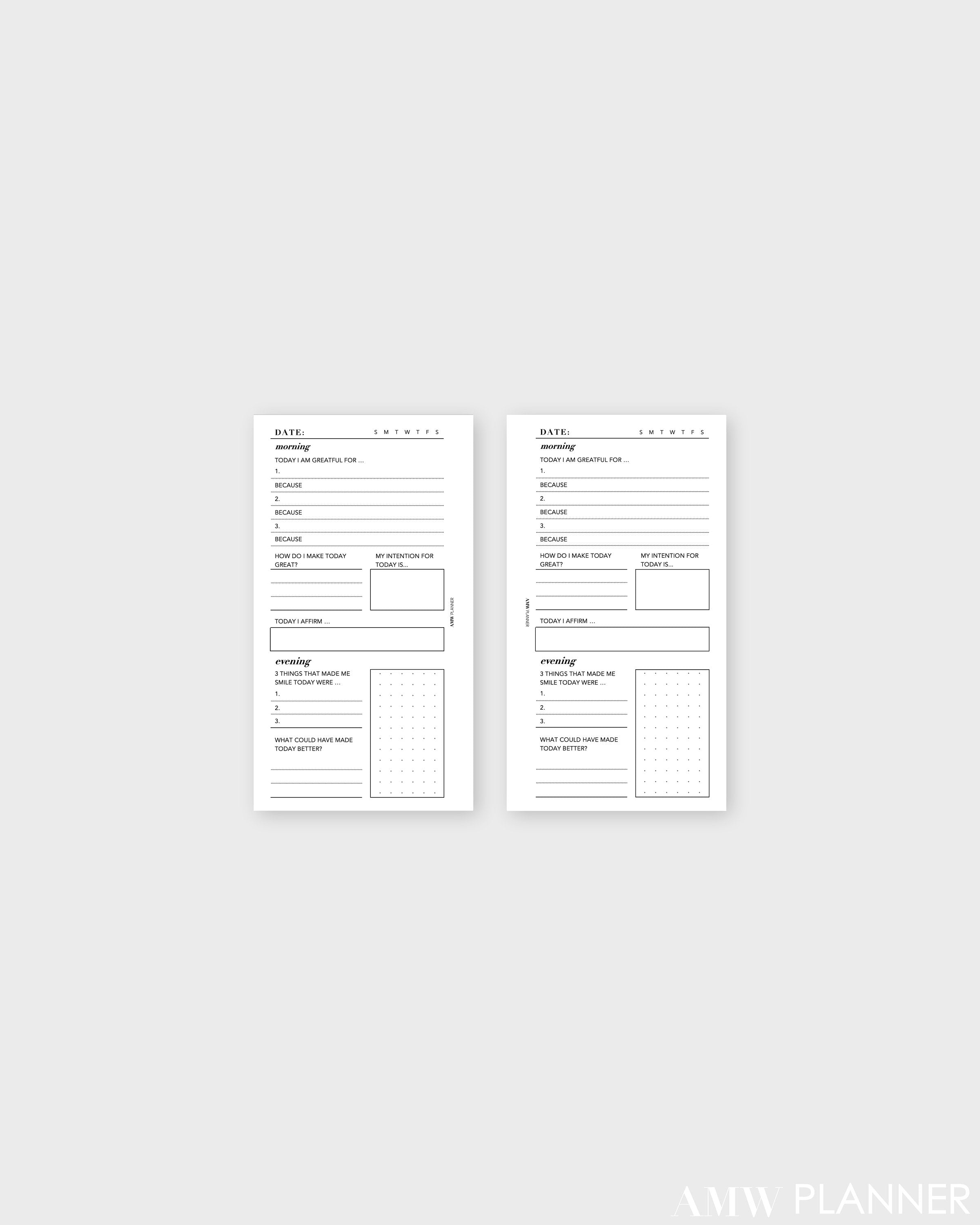 Gratitude Journal Inserts